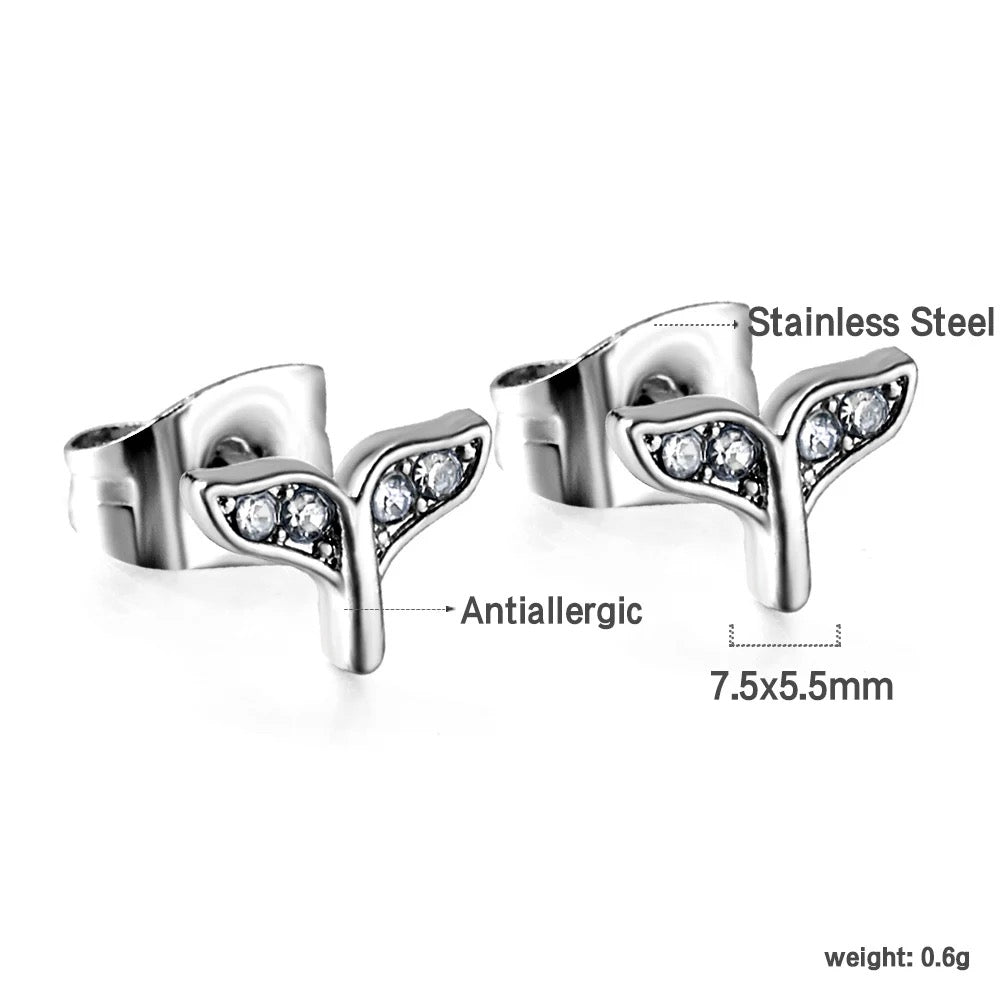 Decus Inbuilt Zirconia Crystal Stud Earrings