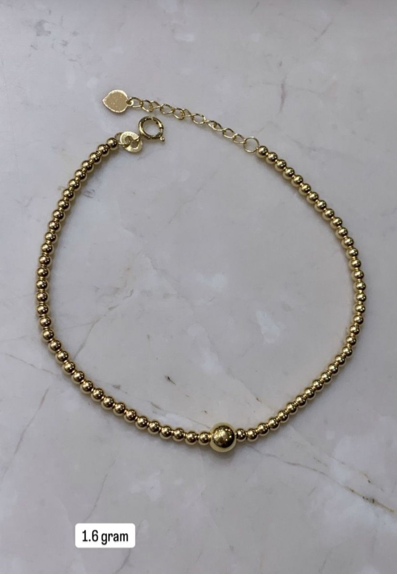 Degaxs 18K Solid Gold (Extra) Ball Bracelet Bangle