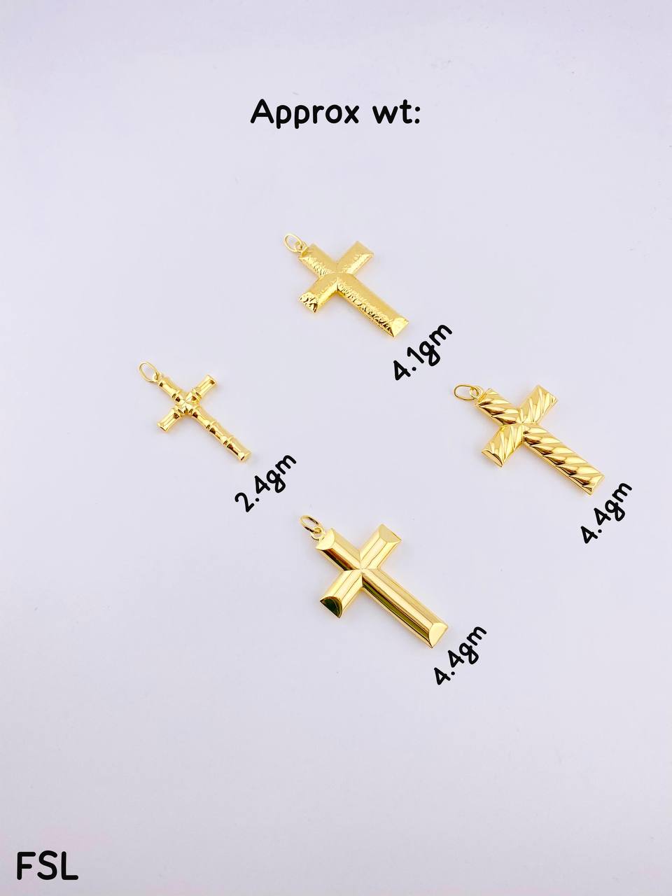 Dellarg 18ct Real Gold Dollar Chain Pendant