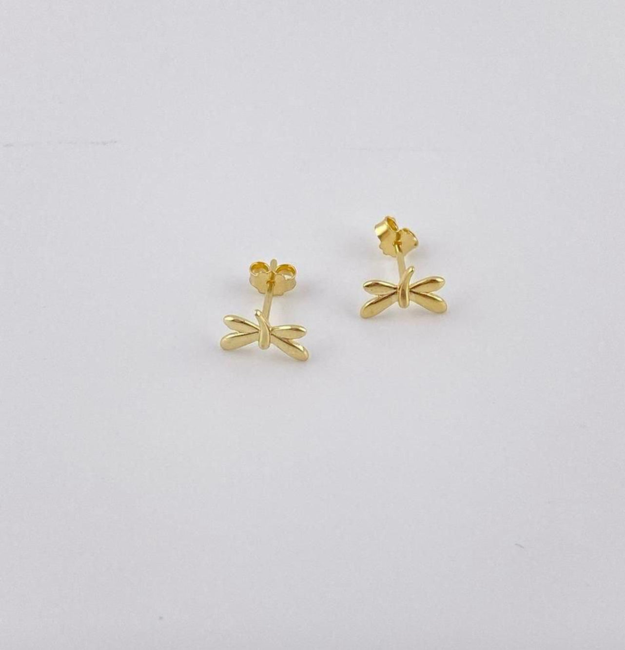 Degems 18ct Real Gold Pin Stud Earrings