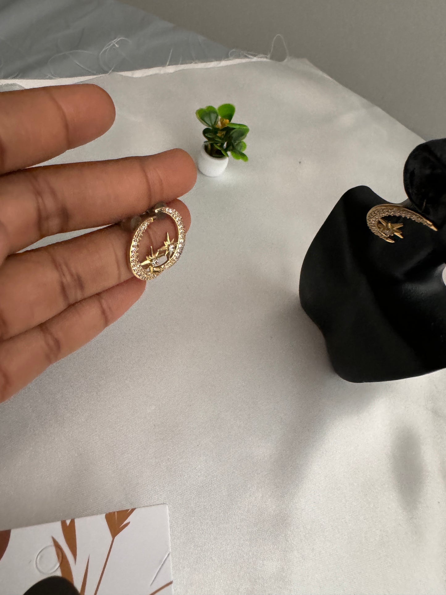 Stone studded earrings