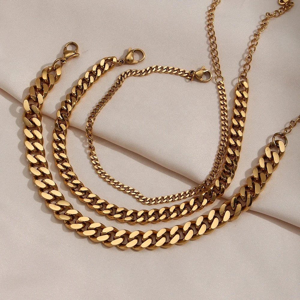 Buy Danch 18K Gold Plated Cuban Chain Anklets Non Tarnish Hypoallergenic