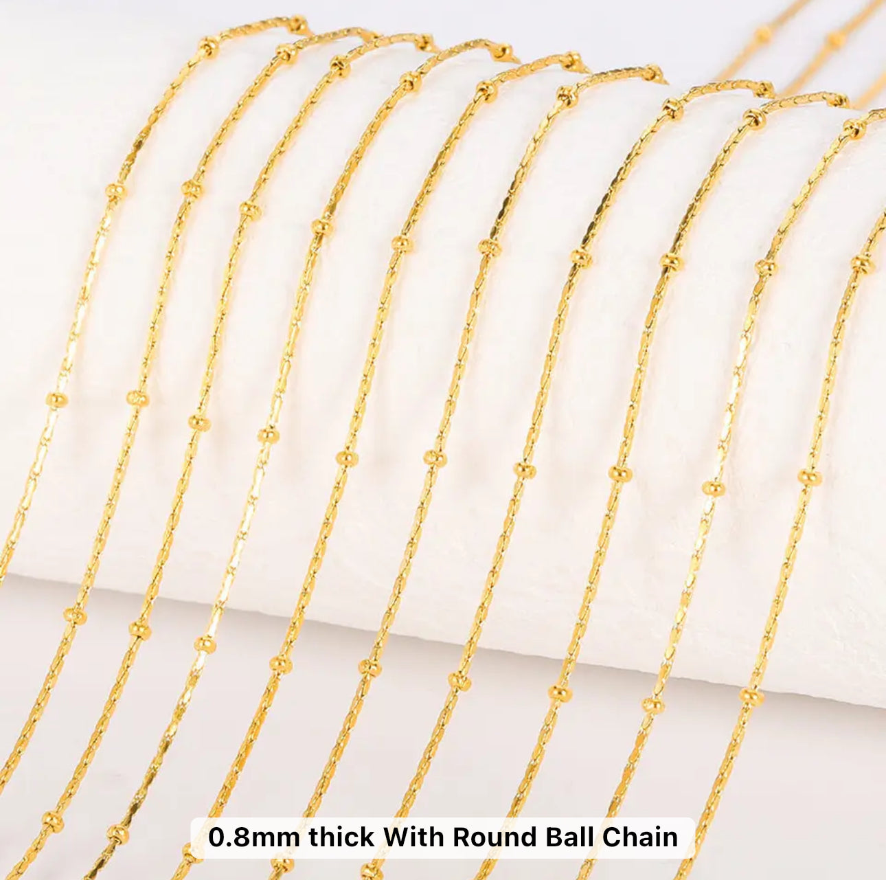 Dicab Stainless Steel Flat Round Snake and Rope Chains
