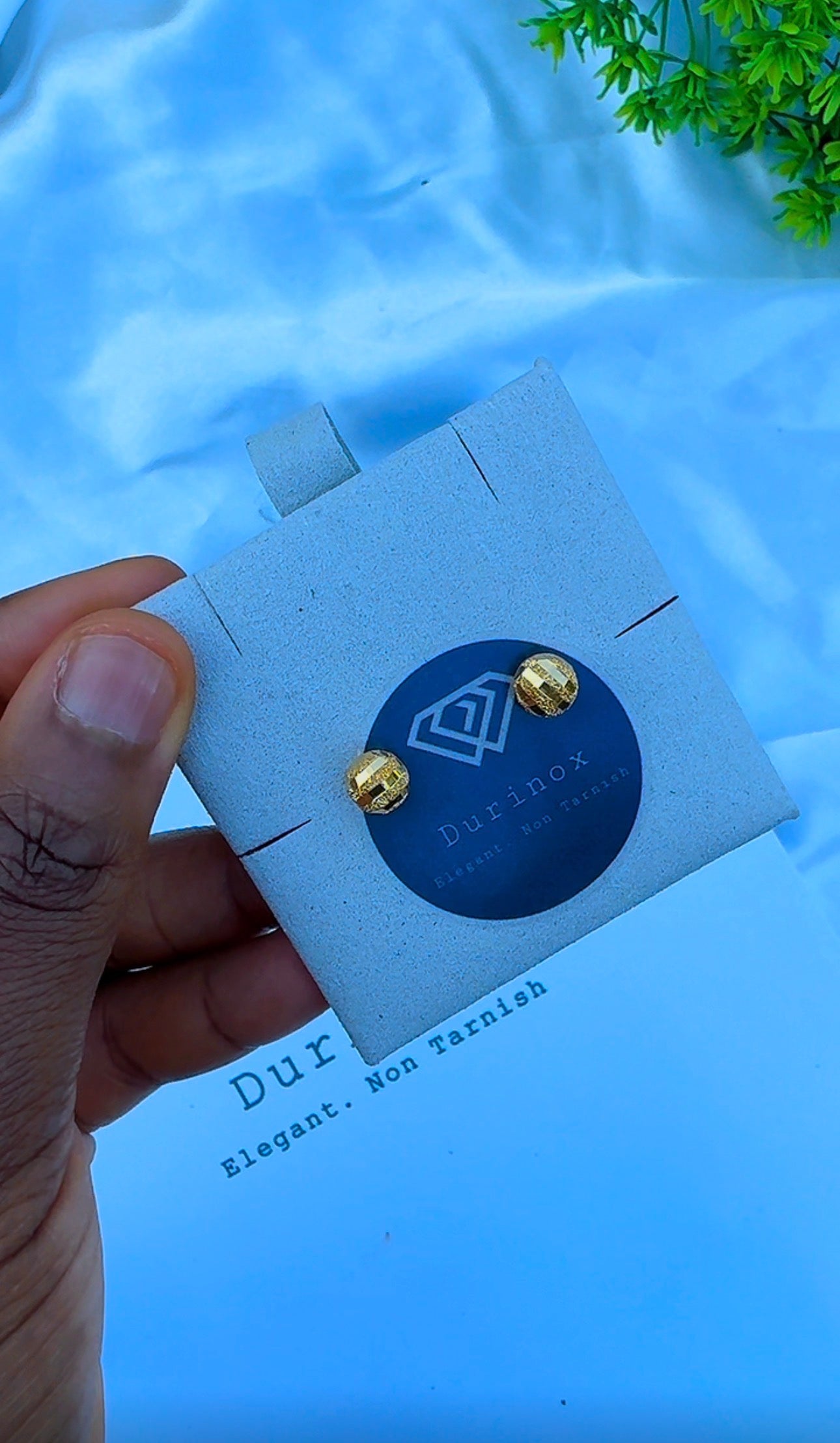 21 Karat Solid Gold Ball Stud Earrings | 1.8g & 2.0g | 3 Different Designs