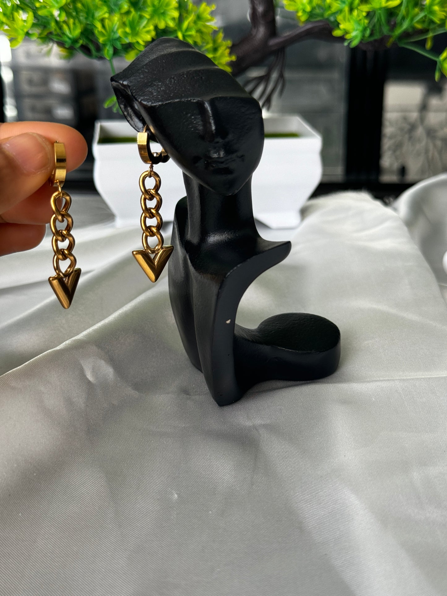 Stainless steel hoop earrings