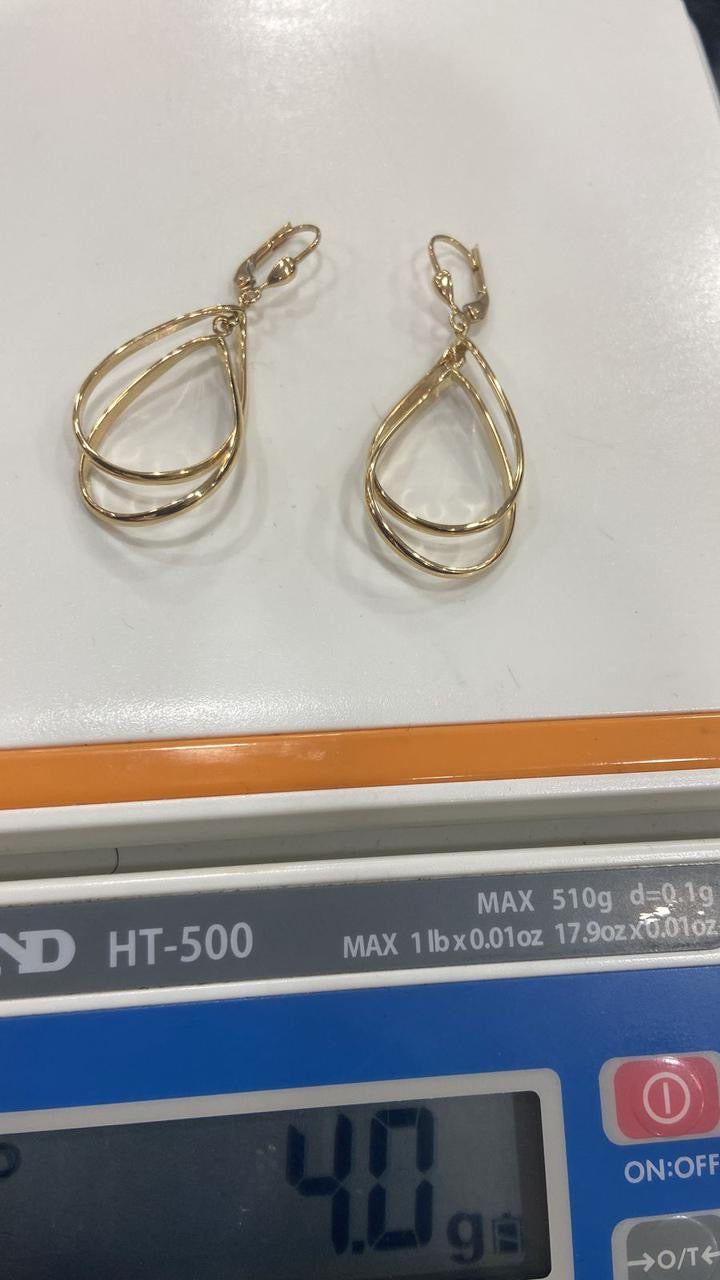 Buy Degat 18Karat Real Gold Drop Earrings