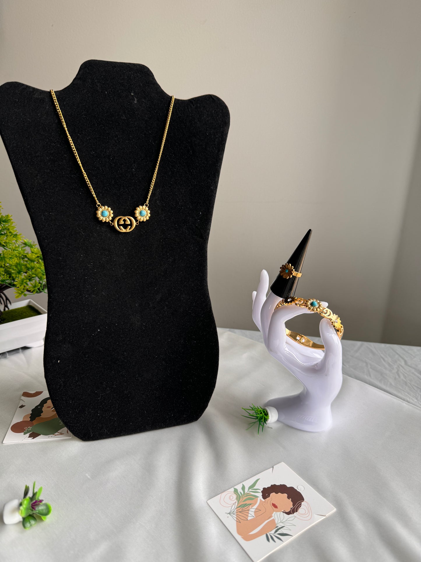 Digga Gold Plated Super Double Electroplated Stainless Steel Jewellery Set