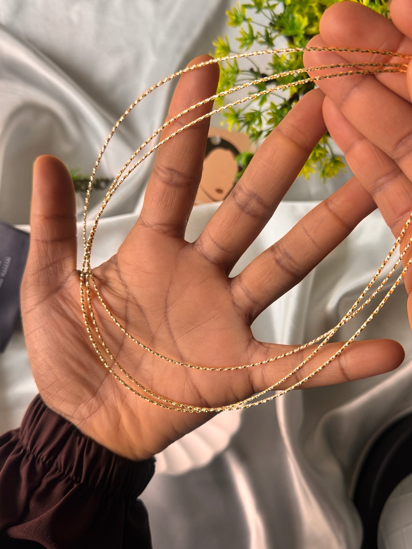 Order Deglac 18Karat Solid Gold Chord Chain Necklace