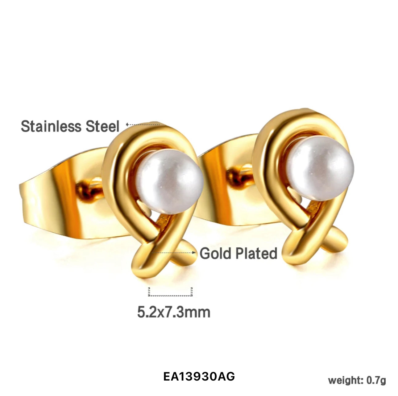 Decus Inbuilt Zirconia Crystal Stud Earrings