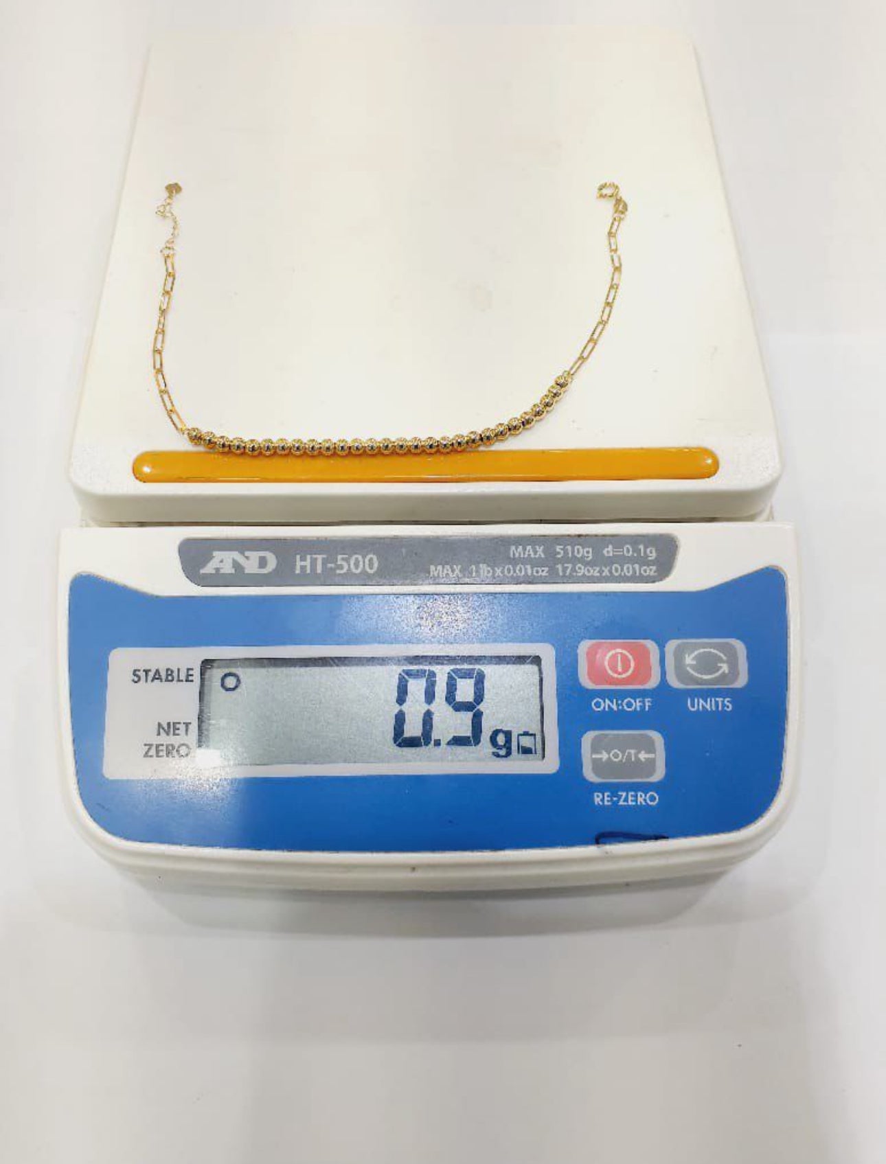DegacK 18 Karat Solid Italian Gold Ball Bracelet