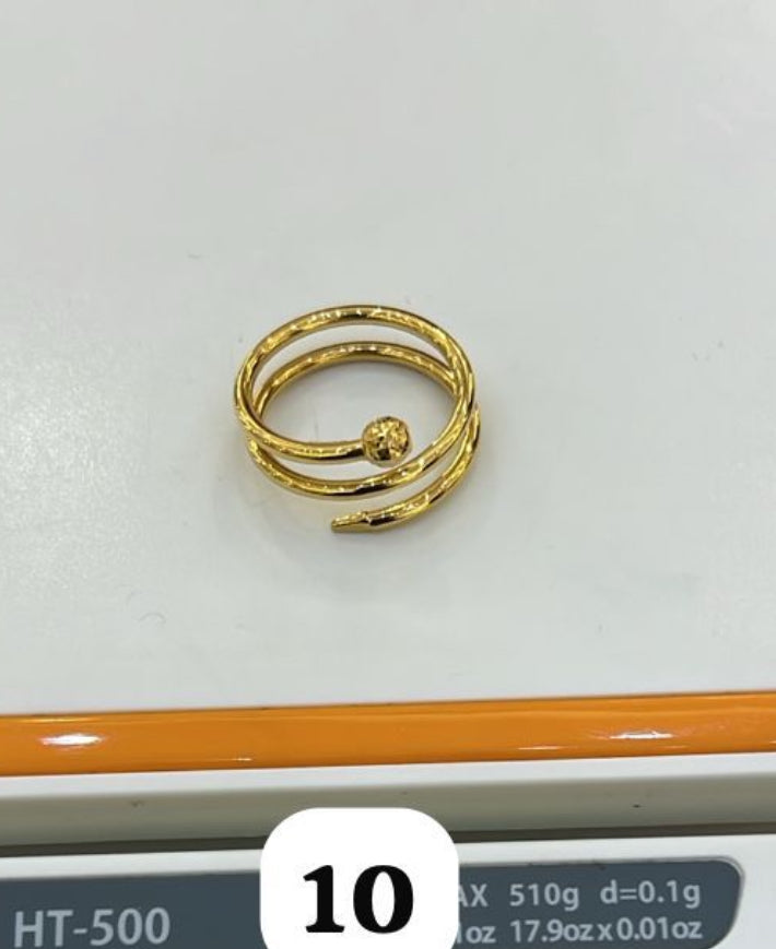 Deggam 18ct Solid Gold Women Fashion Rings