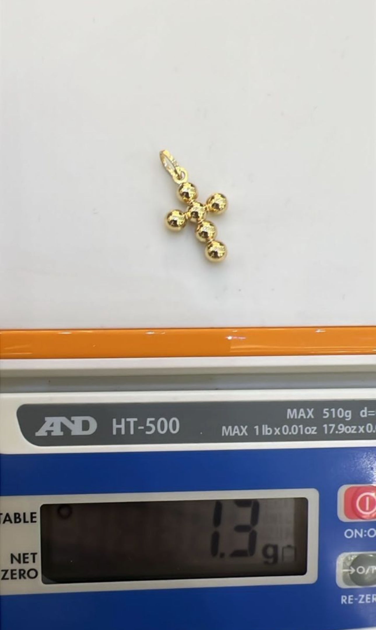 Dellarg 18ct Real Gold Dollar Chain Pendant