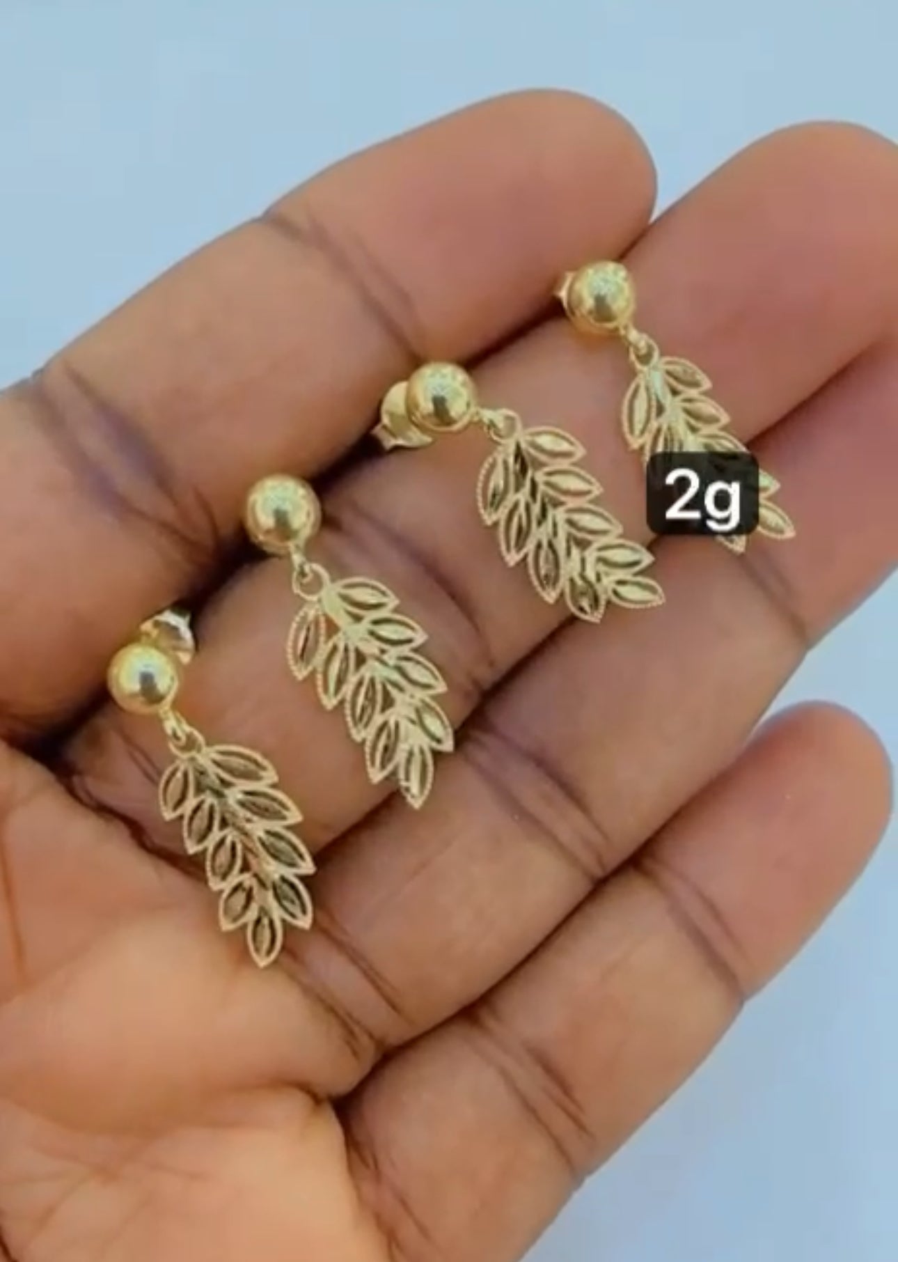 Dega 18 Karat Gold Flower Drop Studs