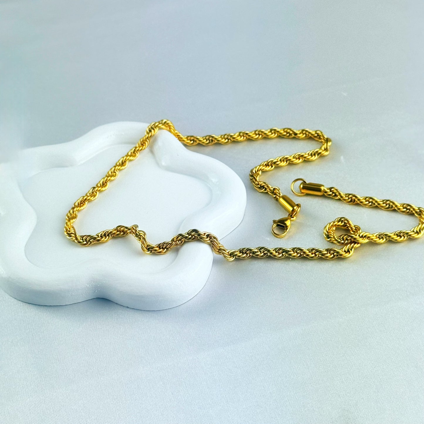 Dicab Stainless Steel Flat Round Snake and Rope Chains