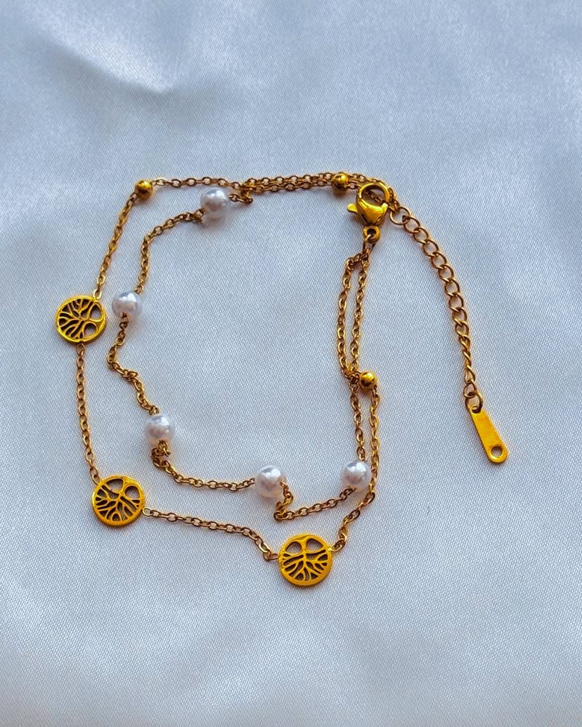 Order Dofa Guaranteed Non-Tarnish Double Layer Stainless Steel Anklets