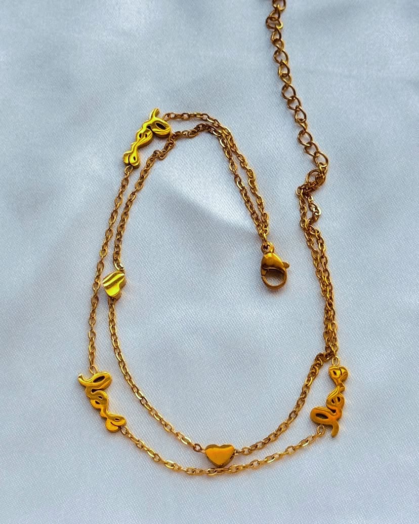 Dofa Guaranteed Non-Tarnish Double Layer Stainless Steel Anklets