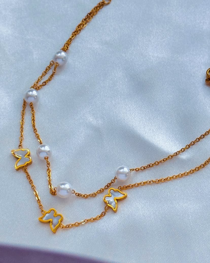 Order Dofa Guaranteed Non-Tarnish Double Layer Stainless Steel Anklets