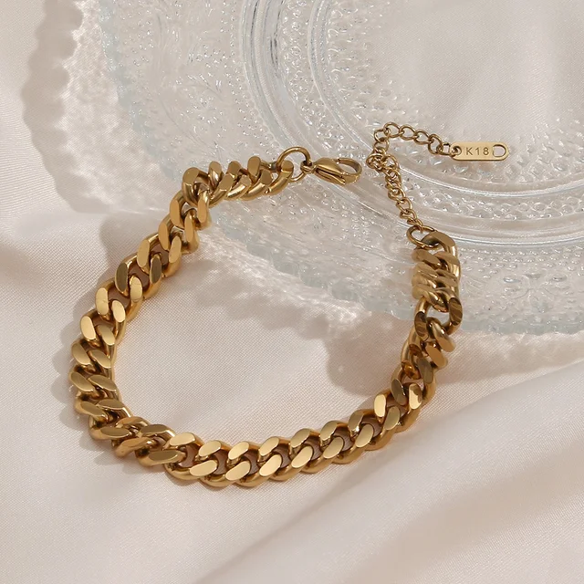 Buy Danch 18K Gold Plated Cuban Chain Anklets Non Tarnish Hypoallergenic
