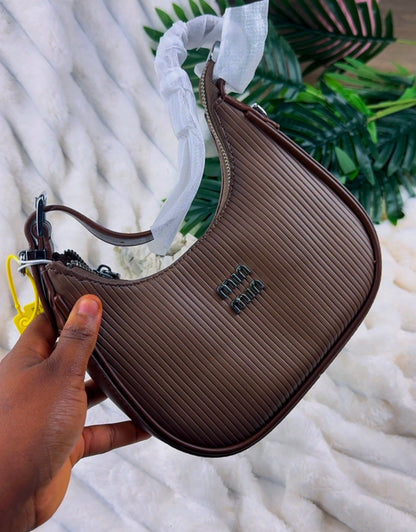 MM Fabric Textured Brown Shoulder Handbag for Women | LARYZ Everyday -031