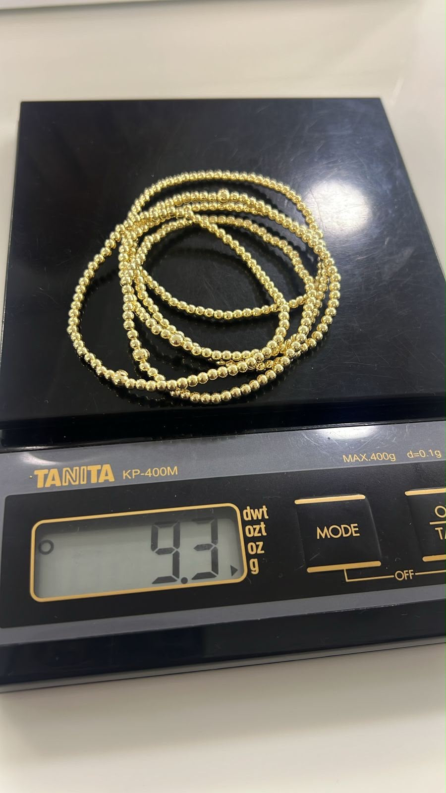 18K Solid Gold Stretchable Bangle (Shiny) | 1.9g | Small to Medium Wrists