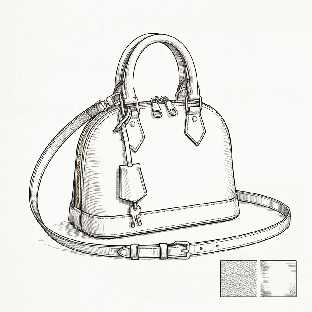Monogram Dome Bag, Interlocking Monogram, Monogram Handbag - LASi005