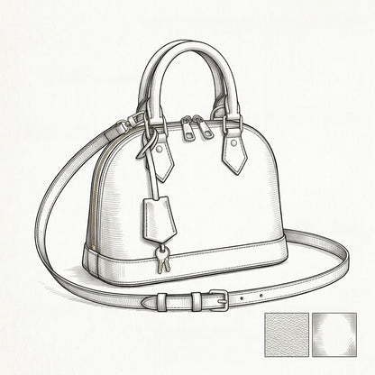 Monogram Dome Bag, Interlocking Monogram, Monogram Handbag - LASi005