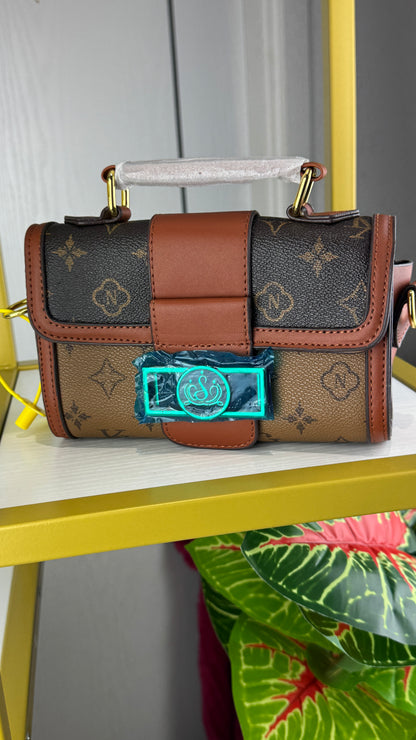 2-Tone Brown Structured Women's Handbag | LARYZ Everyday - 021