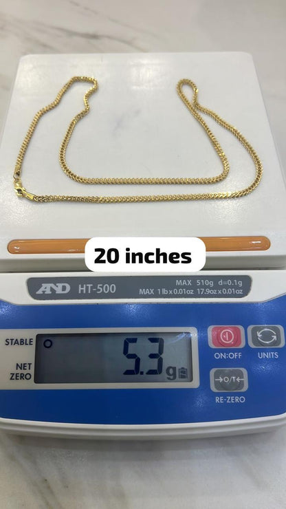 18ct Solid Gold Bestselling Franco Chain | 18 - 24 Inches