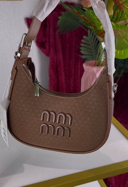 MM Fabric Textured Brown Shoulder Handbag for Women | LARYZ Everyday -031