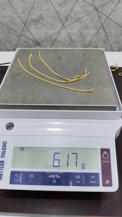 18K Solid Gold Franco Bracelet – 2.1g & 3.1g - 7.5 Inches