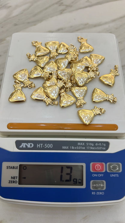 18ct Real Gold MoneyBag Pendant | 1.4g