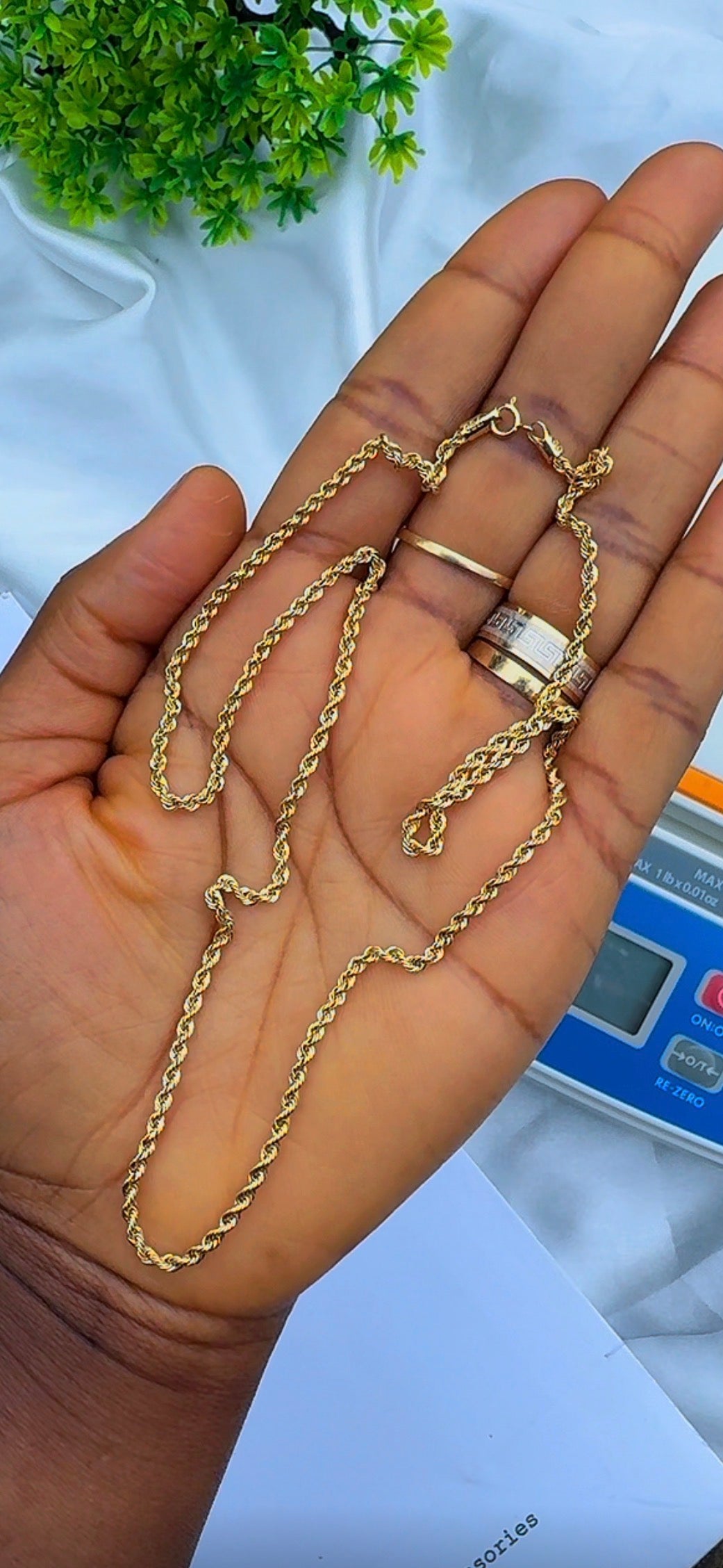 Degak 18Karat Pure Gold Twist Rope Chain