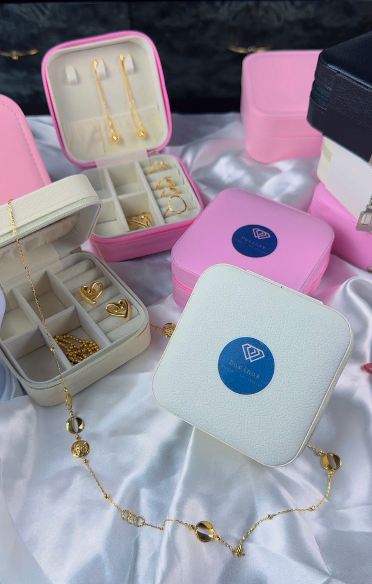 DuriBox Mini Earrings Necklace & Bracelet Jewellery Box