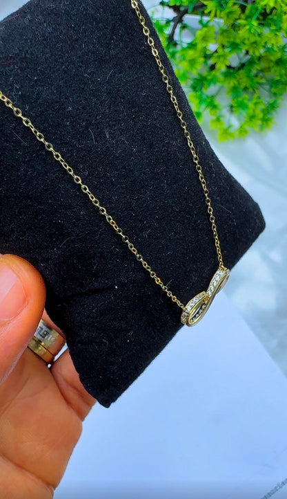 18K Solid Gold Infinity Instant Chain Necklace - 1.82g | 18 Inches (17+1)