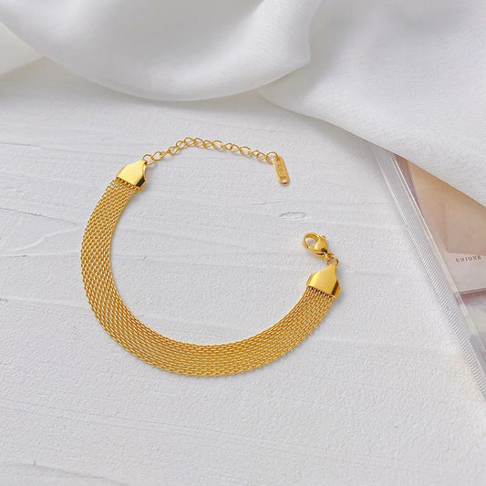 Buy Dinam Vintage Mesh Carpet Non Tarnish Stainless Steel Bracelet