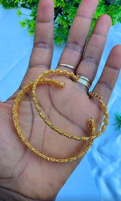 21 Karat Real Gold Bangles With Extension - 8 Inches | 8.3g | 12.2g