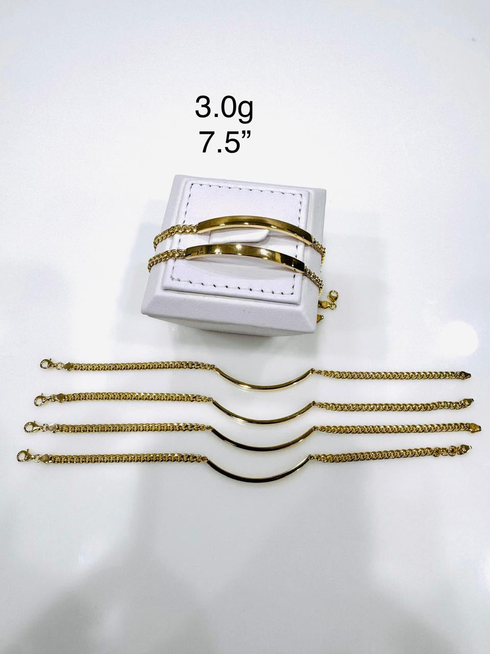 18K Solid Gold Molded Bracelet | 2.9g | 7.5 Inches
