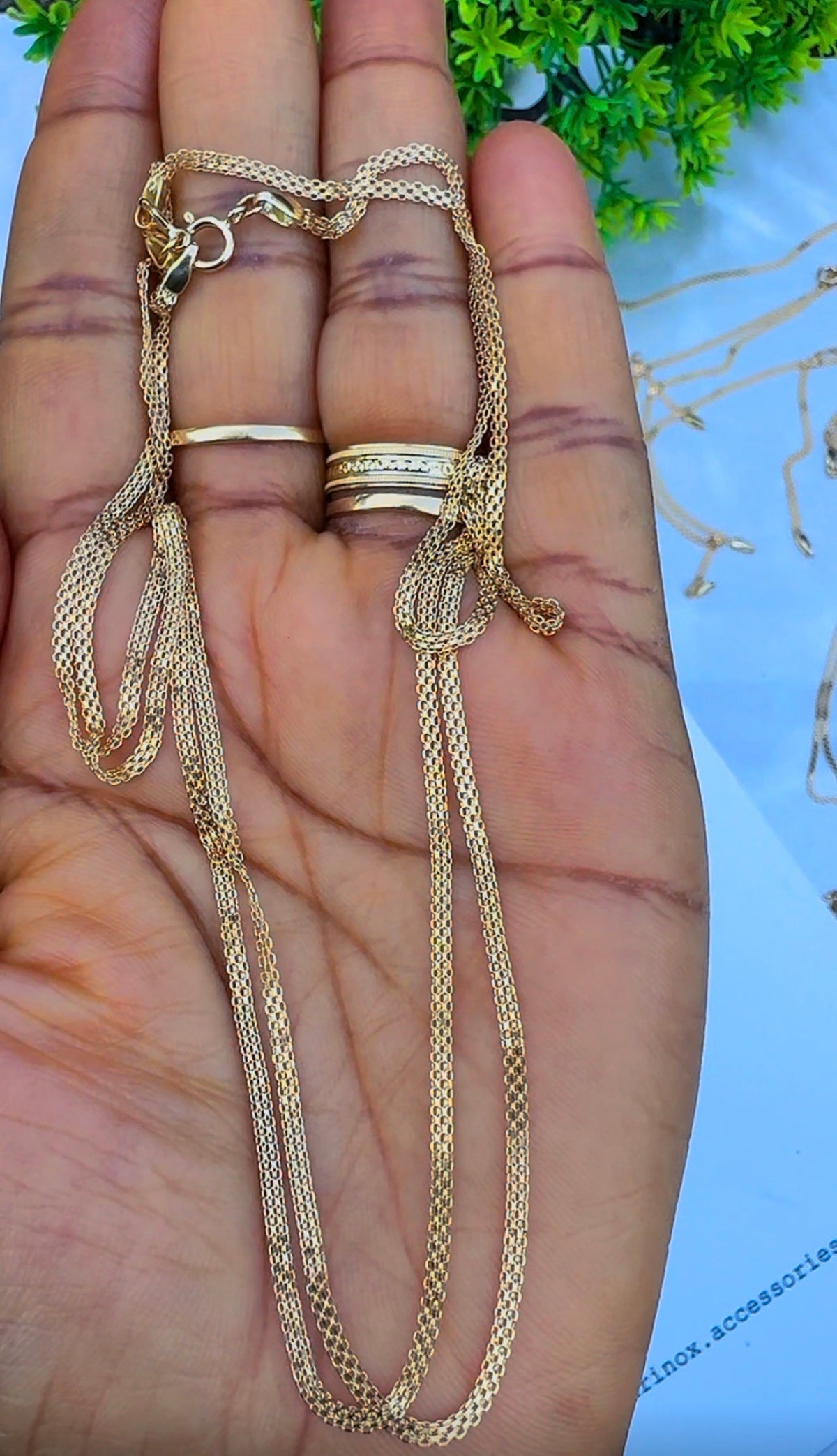 18ct Solid Gold Carpet Chain 18 - 22 Inches | 2.6g & 3.1g