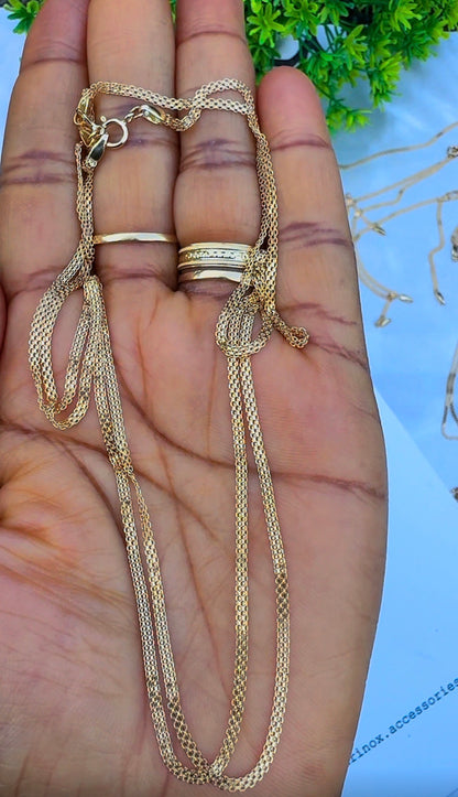 18ct Solid Gold Carpet Chain 18 - 22 Inches | 2.6g & 3.1g