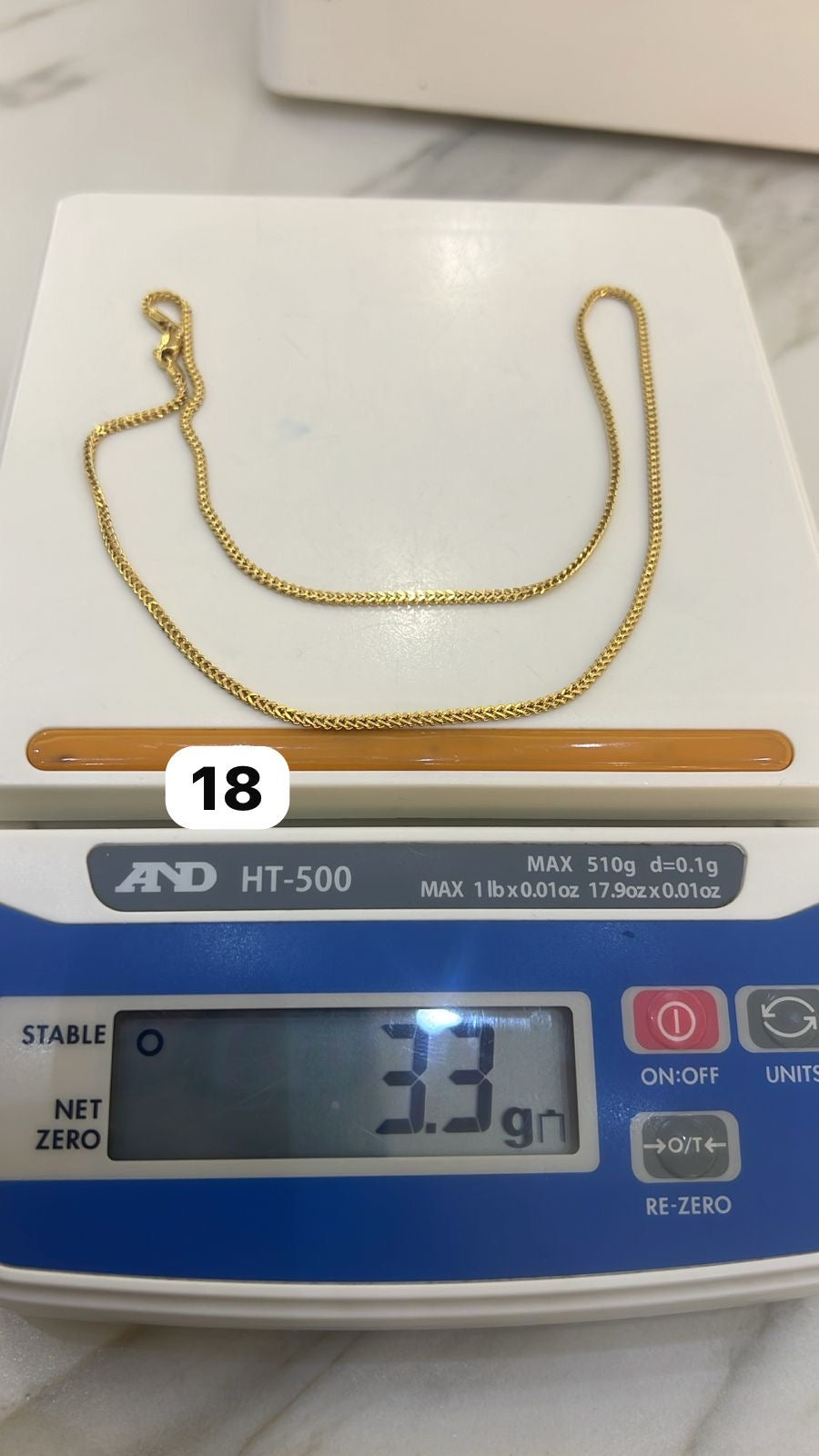 Degaarb 18ct Pure Gold Franco Chain