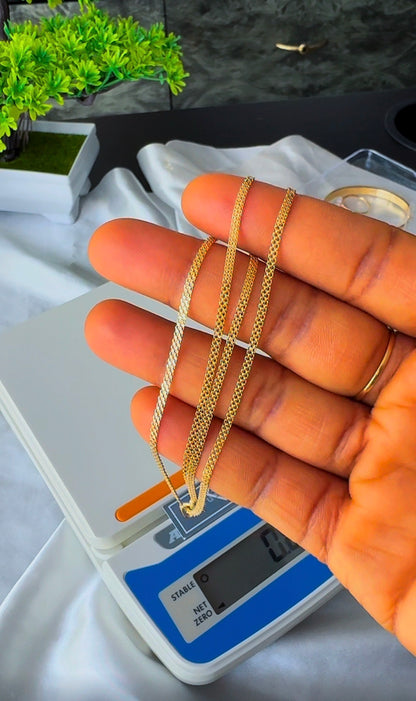 18ct Solid Gold Carpet Chain 18 - 22 Inches | 2.6g & 3.1g