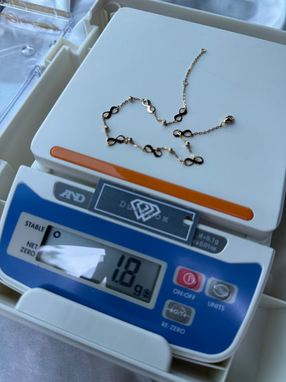 Defag 18K Pure Gold Bracelets (7.5 inches) & Anklets (10.5 inches)