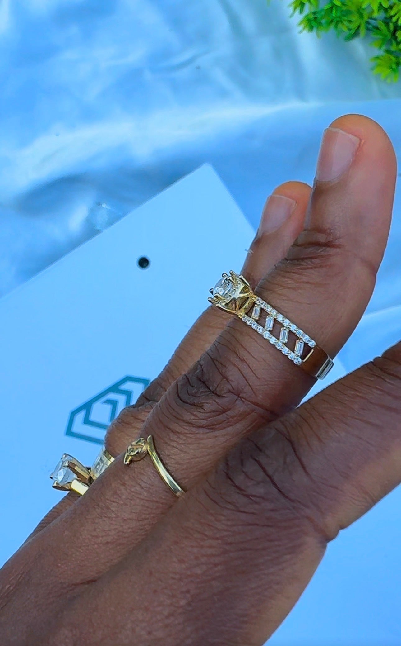 18 Karat Solid Gold Engagement Rings For Women | Sizes 7&7.5 | 2.5g