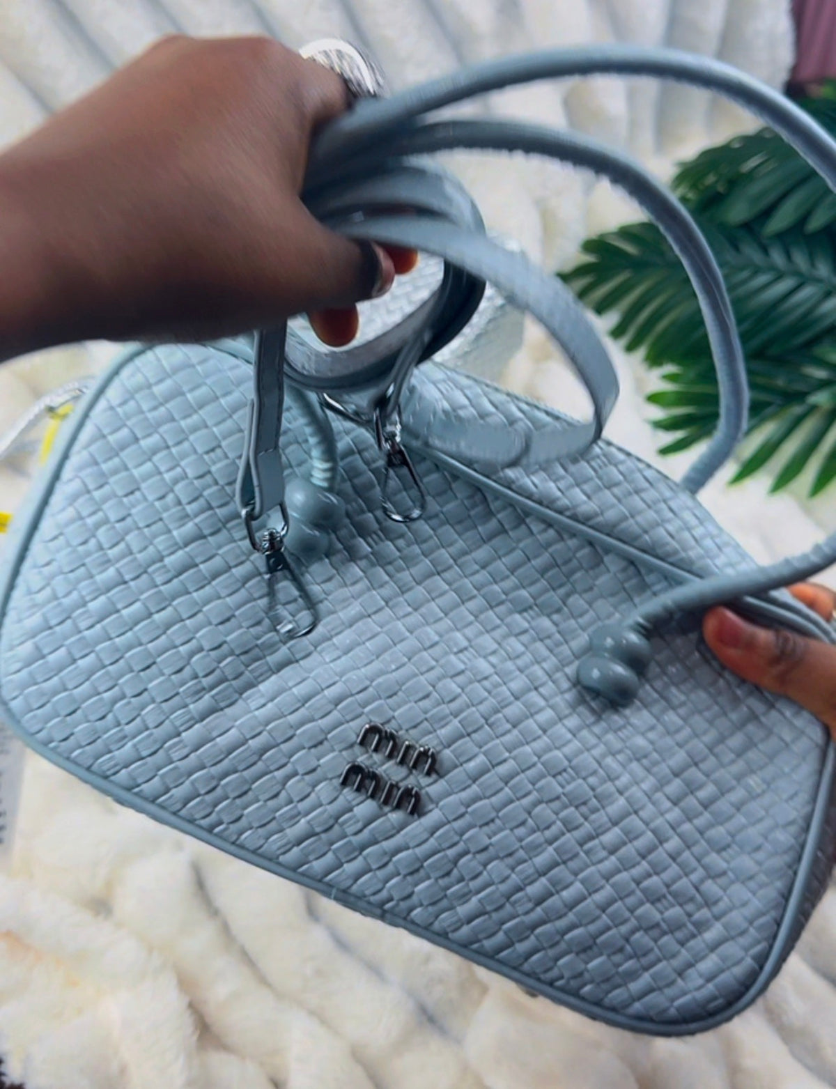 Blue Woven Barrel Women’s Bag | LARYZ Everyday - 037 | Medium-Big