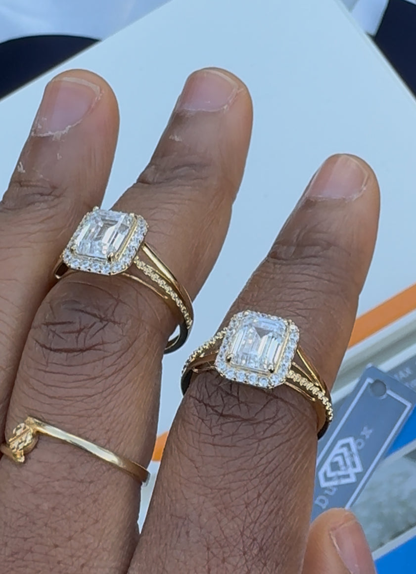 Degan 18 Karat Pure Gold Engagement Ring Size 7