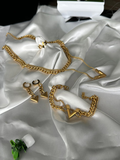 Women jewellery set. Gift set for her. Stainless steel jewellery set for her