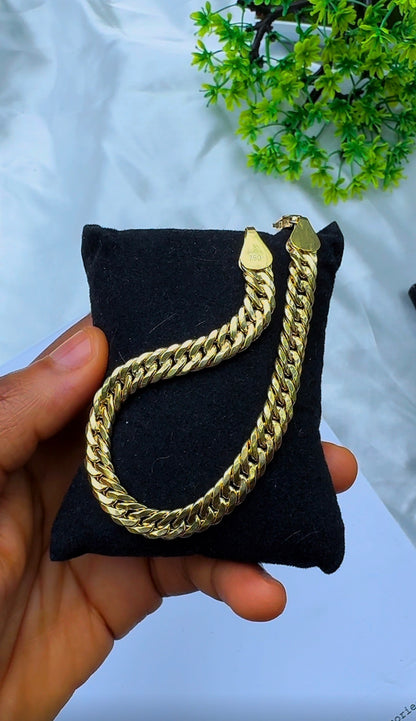 18K Solid Gold Cuban Bracelet – 8 Inches - 5.7g