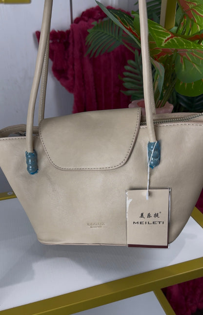 Biege Smooth Shoulder Bag | LARYZ Everyday - 026 | Medium to Big