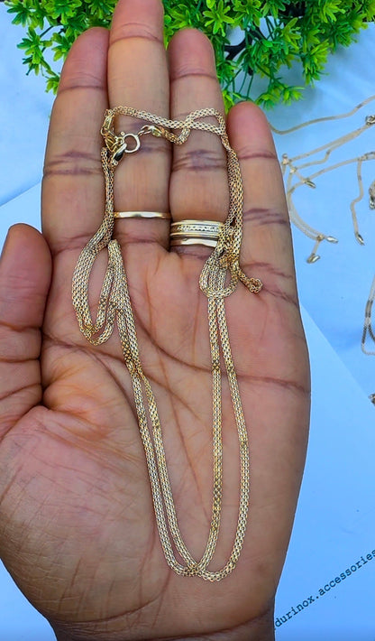 18ct Solid Gold Carpet Chain 18 - 22 Inches | 2.6g & 3.1g