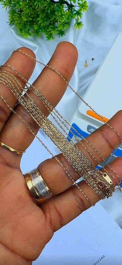 Dufag 18ct Solid Gold Chain 18&20 Inches